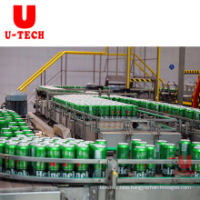 U Tech full automatic soda juice carbonated beverage beer water liquid aluminum tin can filling machine